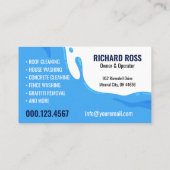 ブルーウォーター・スプラッシュ・パワー洗浄ハウス洗浄 名刺 (裏面)