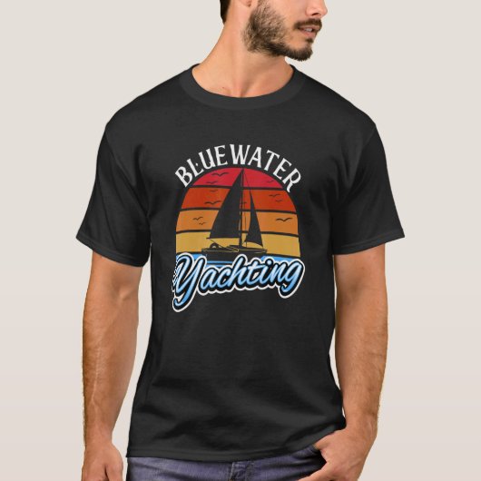 ブルーウォーター・ヨット船長セーラー船長 Tシャツ (正面)