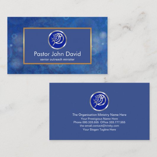 ブルーウォーター《写真》ぼけ味イクサス魚牧師 名刺 (正面/裏面)