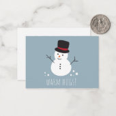 ブルーウォームハグズリトルブロクリスマス ノートカード (正面/裏面インサイチュ)