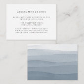 ブルーウォーモダンターカラーのウォッシュ結婚ホテル エンクロージャーカード (正面/裏面)