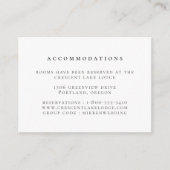 ブルーウォーモダンターカラーのウォッシュ結婚ホテル エンクロージャーカード (正面)