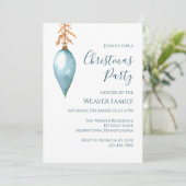 ブルーウォーモダンターカラーボードクリスマスクリスマスパーティー 招待状 (スタンド正面)