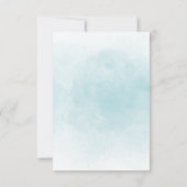 ブルーウォーユニークターカラー赤ちゃんシャワーベビー本 招待状 (裏面)