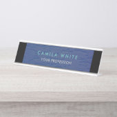 ブルーウォールエレガントプロフェッショナルクラスビジネス デスクネームプレート (正面)