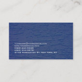 ブルーウォールスタイリッシュテクスチャモノグラムプロフェッショナル 名刺 (裏面)