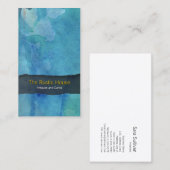 ブルーウォー素朴ターカラー小売業用名刺 名刺 (正面/裏面)