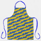 ブルーウクライナインスパイア平和アンチ戦争 エプロン (正面)