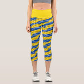 ブルーウクライナインスパイア平和アンチ戦争 カプリレギンス (正面)