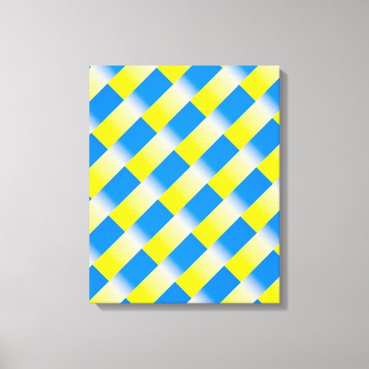 ブルーウクライナインスパイア平和アンチ戦争 キャンバスプリント (正面)