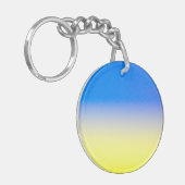 ブルーウクライナインスパイア平和アンチ戦争 キーホルダー (正面左)