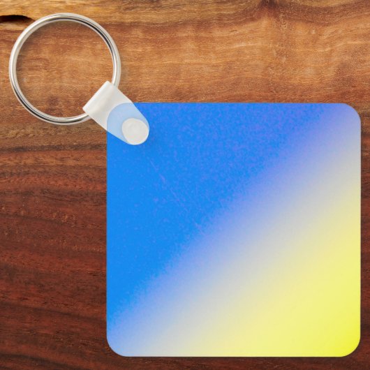 ブルーウクライナインスパイア平和アンチ戦争 キーホルダー (正面)