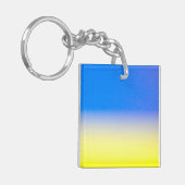 ブルーウクライナインスパイア平和アンチ戦争 キーホルダー (正面左)