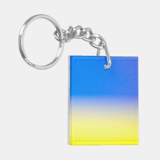 ブルーウクライナインスパイア平和アンチ戦争 キーホルダー (正面左)