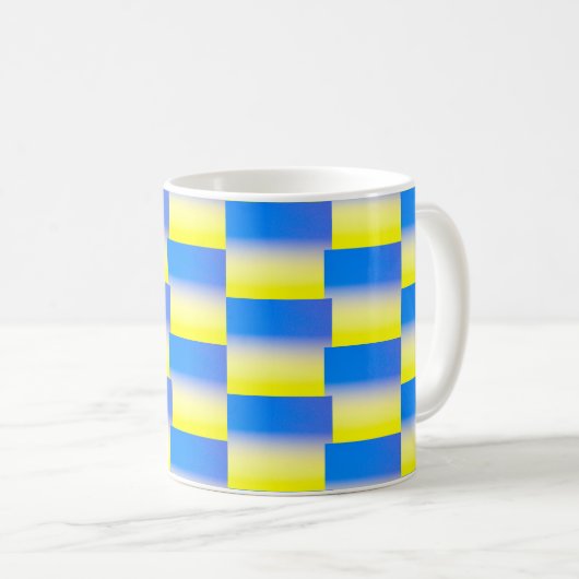 ブルーウクライナインスパイア平和アンチ戦争 コーヒーマグカップ (正面右)