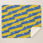 ブルーウクライナインスパイア平和アンチ戦争 シェルパブランケット (正面(横))