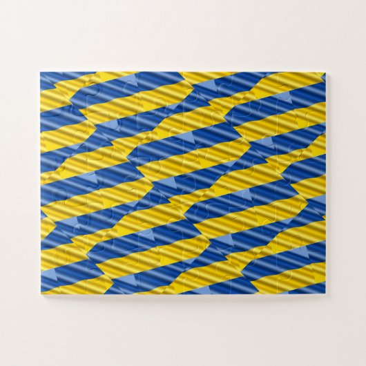 ブルーウクライナインスパイア平和アンチ戦争 ジグソーパズル (横)