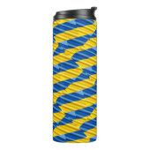 ブルーウクライナインスパイア平和アンチ戦争 タンブラー (回転左)