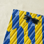 ブルーウクライナインスパイア平和アンチ戦争 ビーチタオル (インサイチュ)