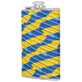 ブルーウクライナインスパイア平和アンチ戦争 フラスク (左)