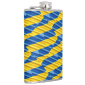 ブルーウクライナインスパイア平和アンチ戦争 フラスク (右)