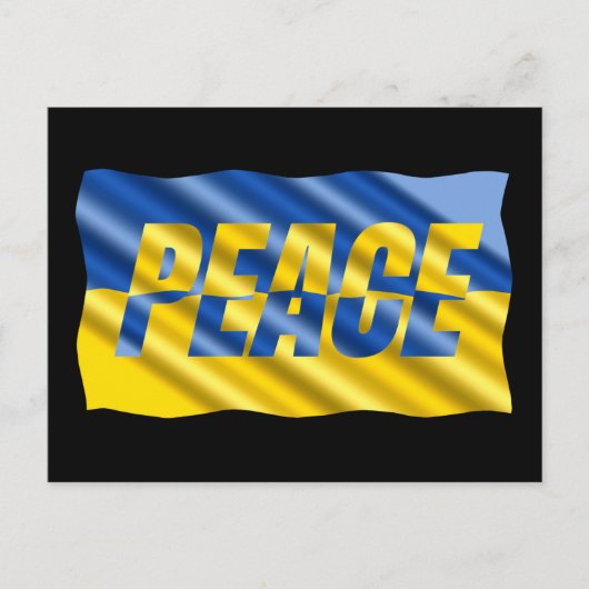 ブルーウクライナインスパイア平和アンチ戦争 ポストカード (正面)