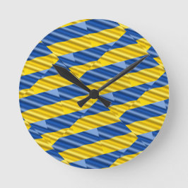 ブルーウクライナインスパイア平和アンチ戦争 ラウンド壁時計