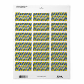 ブルーウクライナインスパイア平和アンチ戦争 ラベル (フルシート)