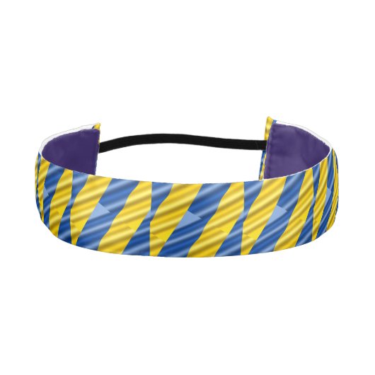 ブルーウクライナインスパイア平和戦争 アスレチックヘッドバンド (正面)