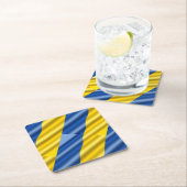 ブルーウクライナインスパイア平和戦争 スクエアペーパーコースター (インサイチュ)