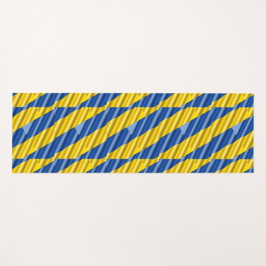 ブルーウクライナインスパイア平和戦争 ヨガマット (正面(横))