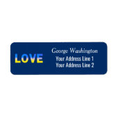 ブルーウクライナインスパイア平和戦争 ラベル (正面)