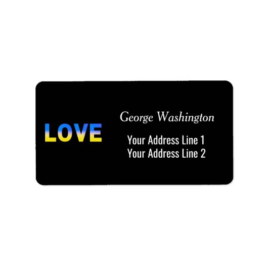 ブルーウクライナインスパイア平和戦争 ラベル (正面)