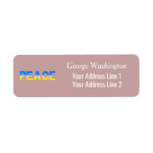 ブルーウクライナインスパイア平和戦争 ラベル (正面)