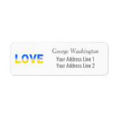 ブルーウクライナインスパイア平和戦争 ラベル (正面)