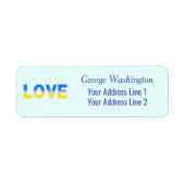 ブルーウクライナインスパイア平和戦争 ラベル (正面)