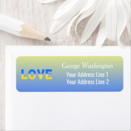 ブルーウクライナインスパイア平和戦争 ラベル