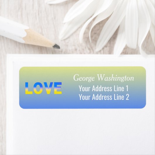 ブルーウクライナインスパイア平和戦争 ラベル (インサイチュ)