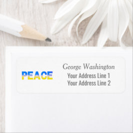 ブルーウクライナインスパイア平和戦争 ラベル