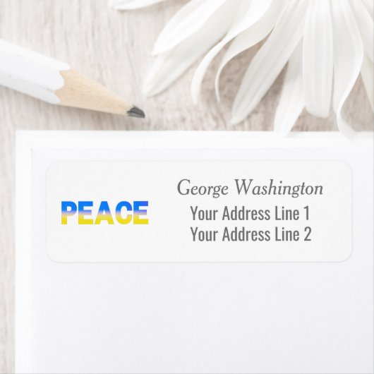 ブルーウクライナインスパイア平和戦争 ラベル (インサイチュ)