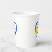 ブルーウクライナインスパイア平和戦争 紙コップ (右)