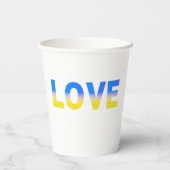 ブルーウクライナインスパイア平和戦争 紙コップ (裏面)