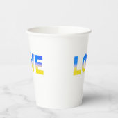 ブルーウクライナインスパイア平和戦争 紙コップ (左)