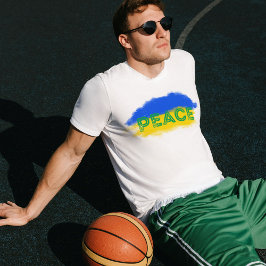 ブルーウクライナインスパイア平和戦争 Tシャツ