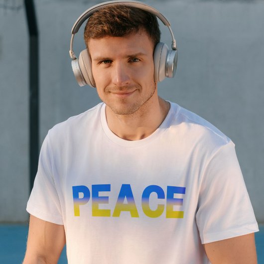 ブルーウクライナインスパイア平和戦争 Tシャツ