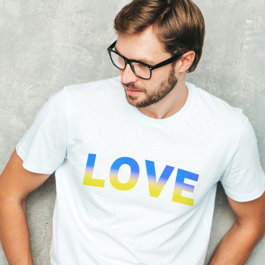 ブルーウクライナインスパイア平和戦争 Tシャツ