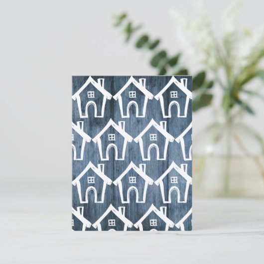 ブルーウッドの小さな白い家を移動カード 招待状 (スタンド正面)