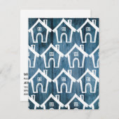 ブルーウッドの小さな白い家を移動カード 招待状 (正面/裏面)