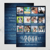 ブルーウッドの12枚の写真コラージュキャプション シーズンカード (正面/裏面)