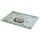 ブルーウッドアニバーサリーファミリー写真テンプレート カッティングボード (角)